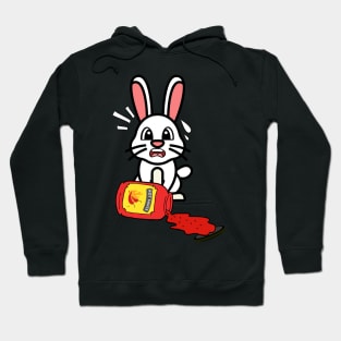 Cute Bunny Spills Hot Sauce Tabasco Hoodie